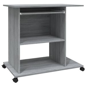 vidaXL Psac&iacute; stůl &scaron;ed&yacute; sonoma 80 x 50 x 75 cm kompozitn&iacute; dřevo