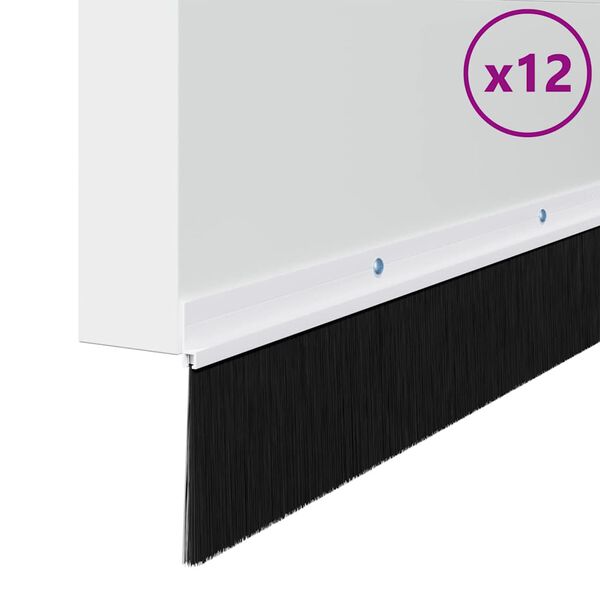 vidaXL &Scaron;roubovac&iacute; těsněn&iacute; dveřn&iacute;ho kart&aacute;če 12 pcs B&iacute;l&aacute; 100 cm