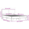 vidaXL R&aacute;m postele &scaron;ed&yacute; sonoma 120 x 200 cm kompozitn&iacute; dřevo a kov
