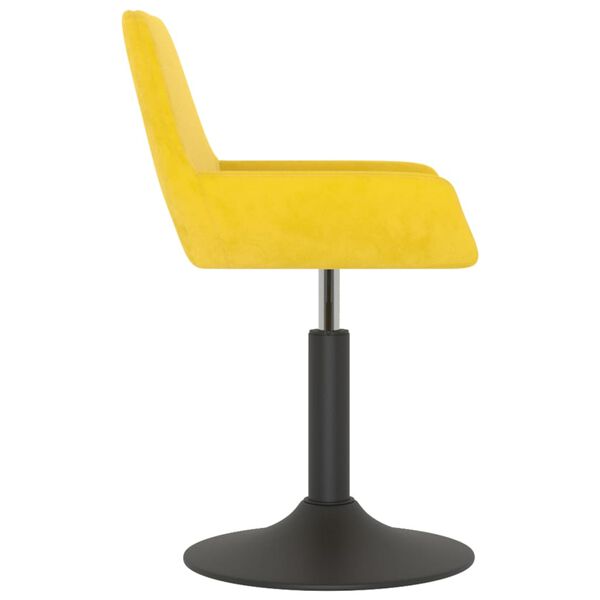 vidaXL Barov&aacute; židle hořčicově žlut&aacute; samet