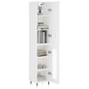 vidaXL Skř&iacute;ň highboard b&iacute;l&aacute; 34,5 x 34 x 180 cm kompozitn&iacute; dřevo