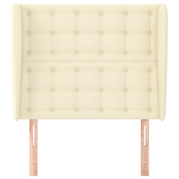 vidaXL Čelo postele typu u&scaron;&aacute;k kr&eacute;mov&eacute; 103 x 23 x 118/128 cm uměl&aacute; kůže