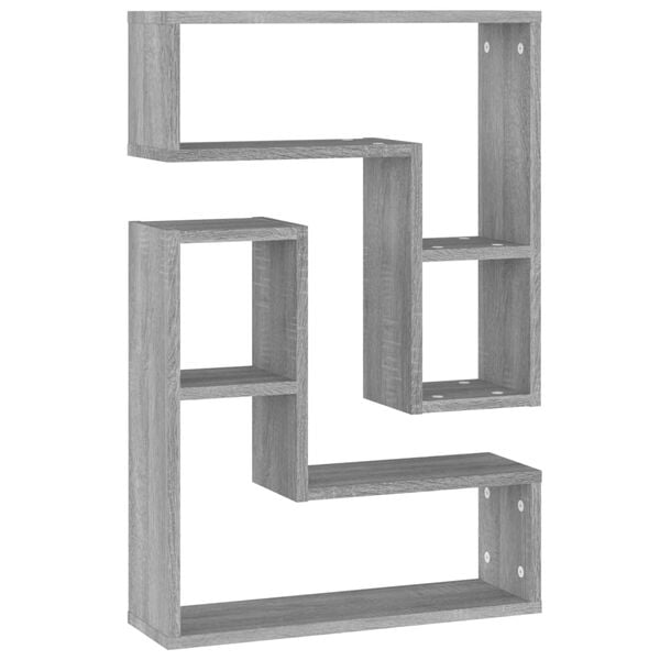 vidaXL N&aacute;stěnn&eacute; police 2 ks &scaron;ed&eacute; sonoma 50x15x50 cm kompozitn&iacute; dřevo