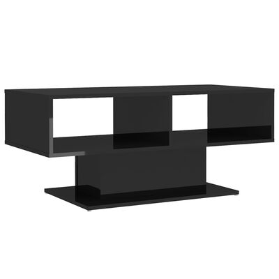 vidaXL Konferenční stolek černý s leskem 103,5x50x44,5 cm dřevotříska