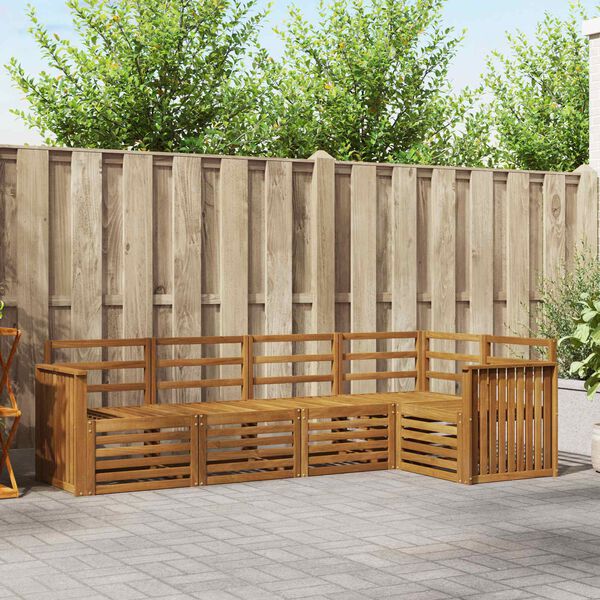 vidaXL Sedac&iacute; soupravy 5 pcs Př&iacute;rodn&iacute; Masivn&iacute; ak&aacute;tov&eacute; dřevo