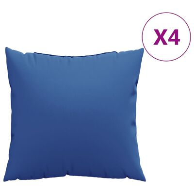 vidaXL Dekorační polštáře 4 ks královsky modré 40 x 40 cm textil