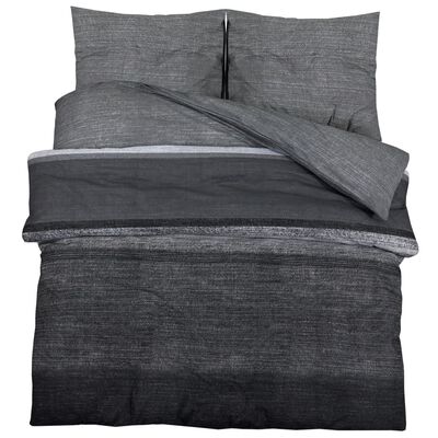 vidaXL Sada ložního prádla tmavě šedá 220 x 240 cm bavlna