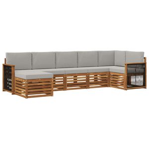 vidaXL Rohov&aacute; sofa sada s pol&scaron;t&aacute;řem 6 pcs