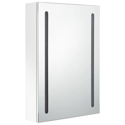 vidaXL LED koupelnová skříňka se zrcadlem zářivě bílá 50 x 13 x 70 cm
