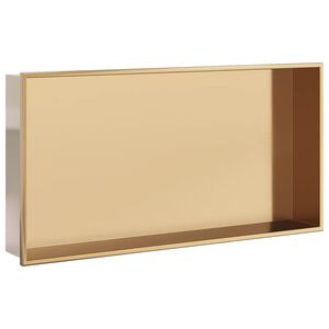 vidaXL Nika do sprchov&eacute;ho koutu brou&scaron;en&aacute; zlat&aacute; 62x32x9cm nerezov&aacute; ocel