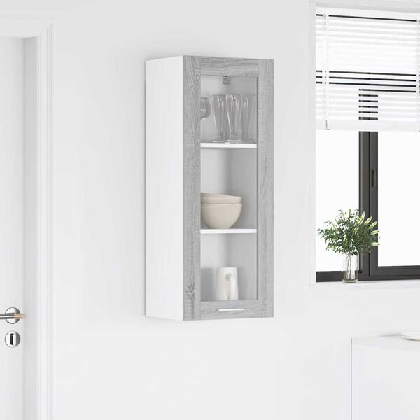 vidaXL Z&aacute;věsn&aacute; skř&iacute;ňka &Scaron;ed&aacute; Sonoma 40 x 31 x 100 cm kompozitn&iacute; dřevo