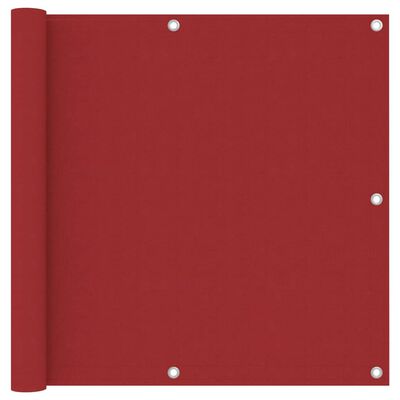 vidaXL Balkónová zástěna červená 90 x 500 cm oxfordská látka
