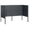 vidaXL Z&aacute;stěna na popelnice 167 x 85 x 113 cm Ocel Antracitov&aacute;