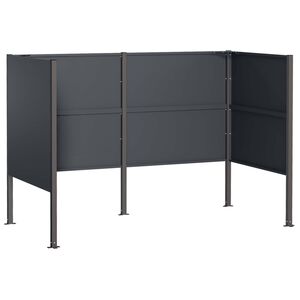 vidaXL Z&aacute;stěna na popelnice 167 x 85 x 113 cm Ocel Antracitov&aacute;