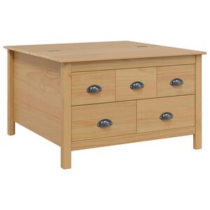 vidaXL Konferenčn&iacute; stolek se z&aacute;suvkou Medov&aacute; hněd&aacute; 79.5 x 79.5 x 49 cm