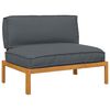 vidaXL Set pohovek Antracit 120 x 92 x 69 cm Masivn&iacute; ak&aacute;tov&eacute; dřevo