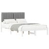 vidaXL R&aacute;m postele s čalouněn&yacute;m čelem Světle &scaron;ed&aacute; 120 x 190 cm