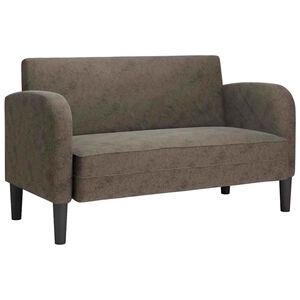 vidaXL Loveseat Sofa tmavě &scaron;ed&aacute; 110 cm uměl&aacute; kůže