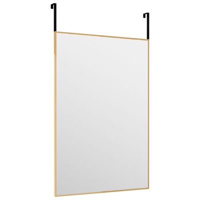 vidaXL Zrcadlo na dveře zlaté 40 x 60 cm sklo a hliník