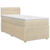 vidaXL Postel boxspring s matrac&iacute; s čelo Kr&eacute;mov&aacute; 100 x 200 cm Textil