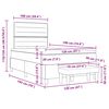 vidaXL Postel s boxspringem s matrac&iacute; Tmavě &scaron;ed&aacute; 120 x 190 cm textil