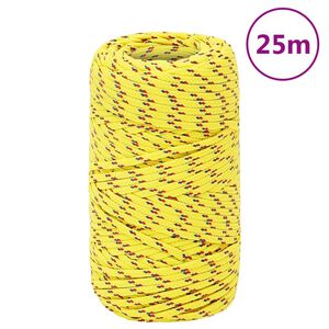 vidaXL Lodn&iacute; lano žlut&eacute; 2 mm 25 m polypropylen