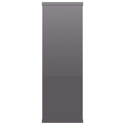 vidaXL Nástěnné police šedé vysoký lesk 104 x 20 x 58,5 cm dřevotříska