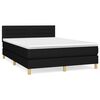 vidaXL Box spring postel s matrac&iacute; čern&aacute; 140 x 190 cm textil