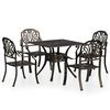 vidaXL 5d&iacute;ln&yacute; bistro set lit&yacute; hlin&iacute;k bronzov&yacute;