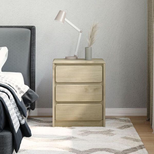 vidaXL Nočn&iacute; stolek SAUDA 44 x 35 x 56 cm masivn&iacute; borov&eacute; dřevo