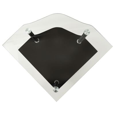 vidaXL 2patrový stolek průhledný a černý 38 x 38 x 50 cm tvrzené sklo
