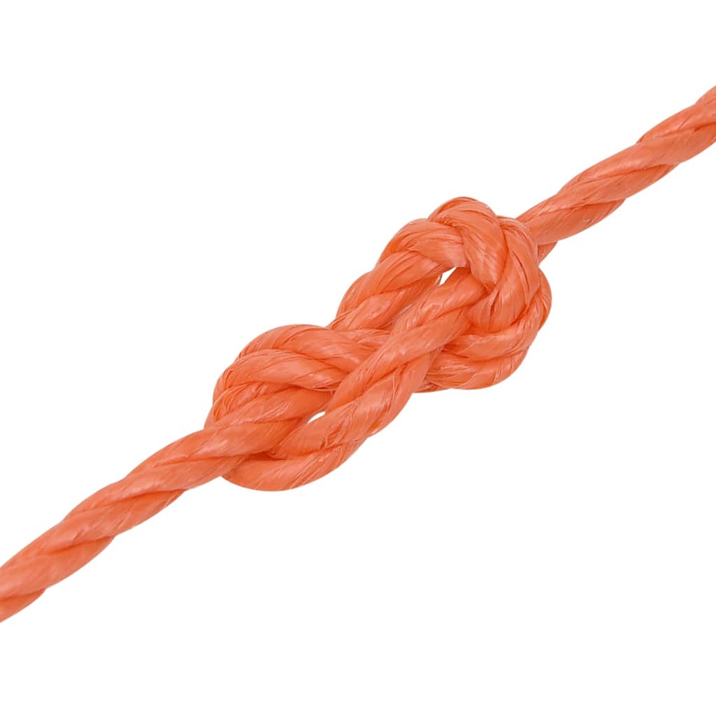 vidaXL Pracovní lano oranžové 8 mm 100 m polypropylen