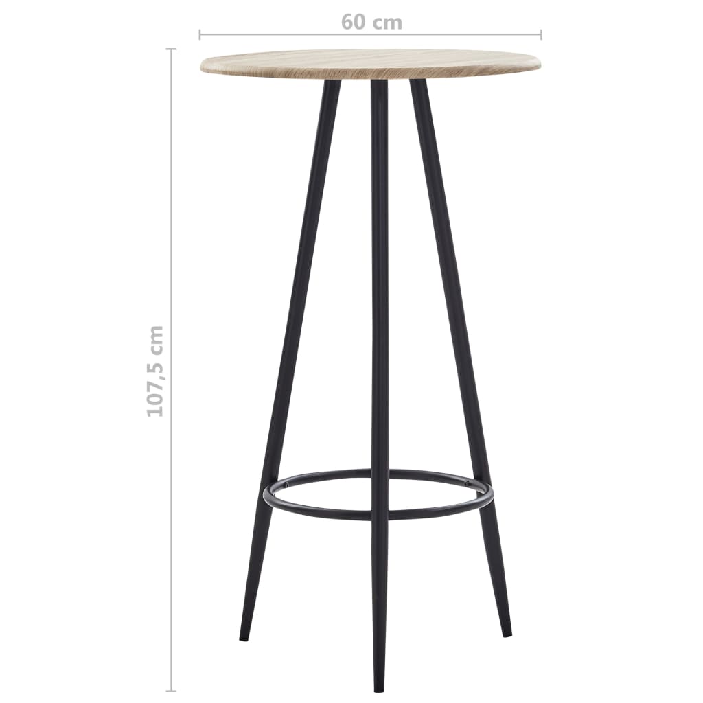 vidaXL Barový stůl dub 60 x 107,5 cm MDF