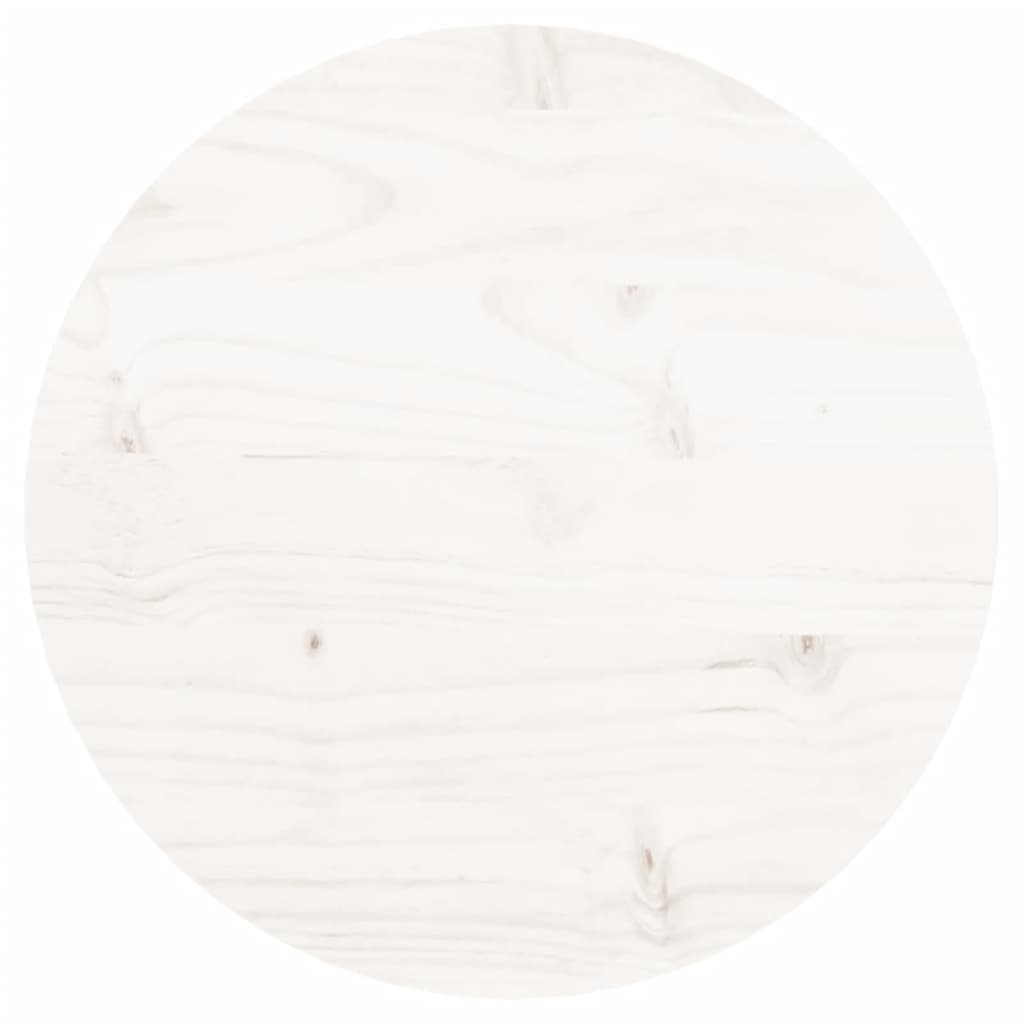 vidaXL Stolní deska kulatá bílá Ø 30 x 3 cm masivní borové dřevo
