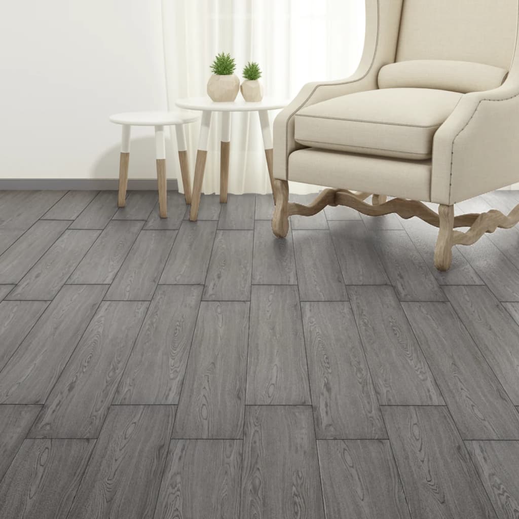 vidaXL Samolepicí podlahová krytina PVC 5,21 m² 2 mm tmavě šedá