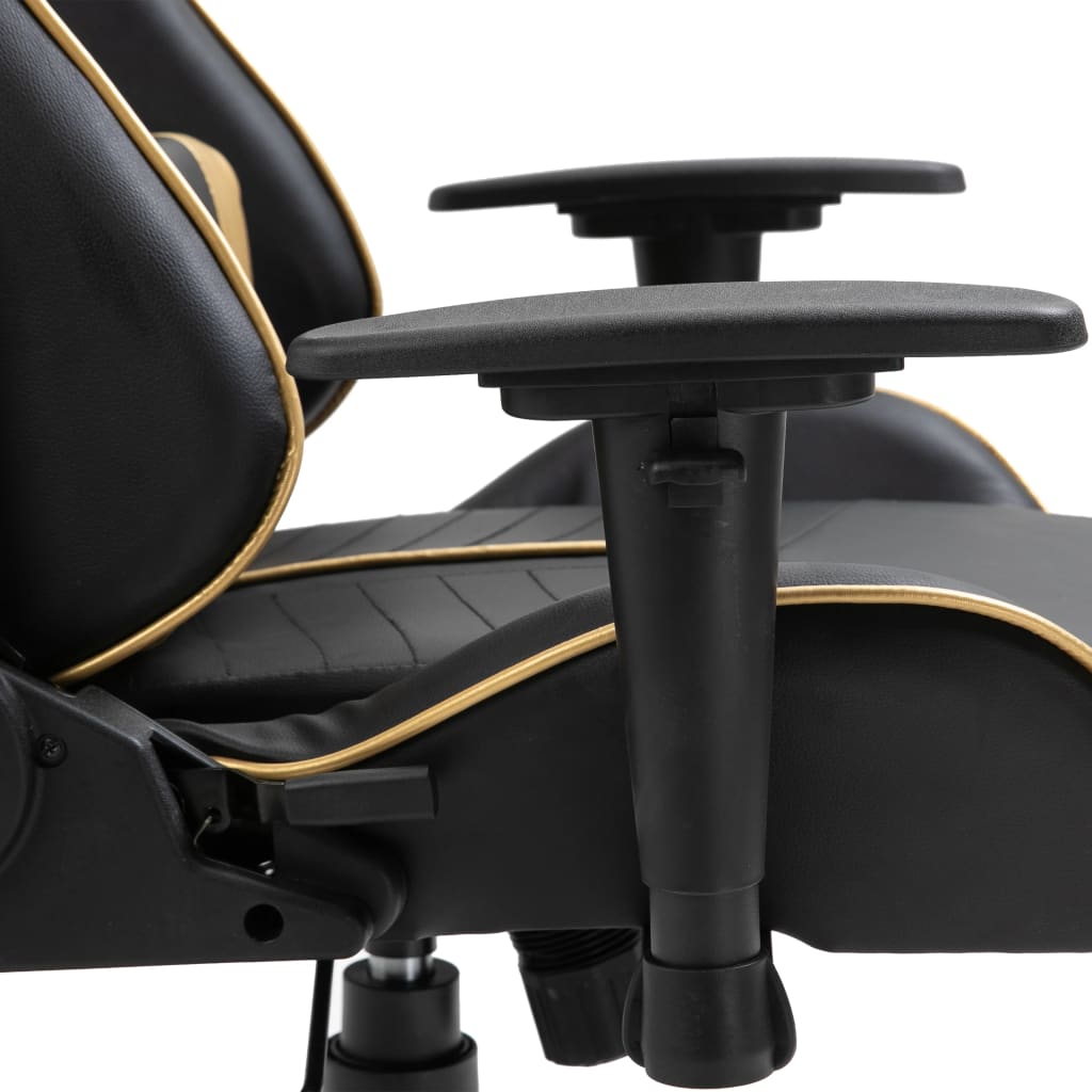 vidaXL Herní židle zlatá umělá kůže