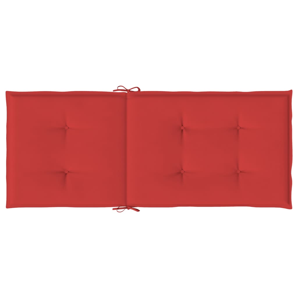 vidaXL Podušky na židli vysoké opěradlo 4 ks červené 120x50x3cm textil