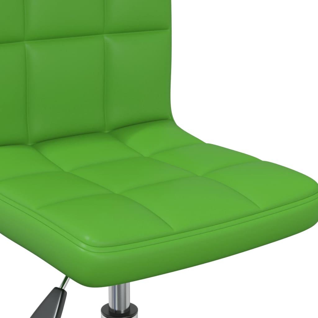 vidaXL Otočná kancelářská židle zelená umělá kůže