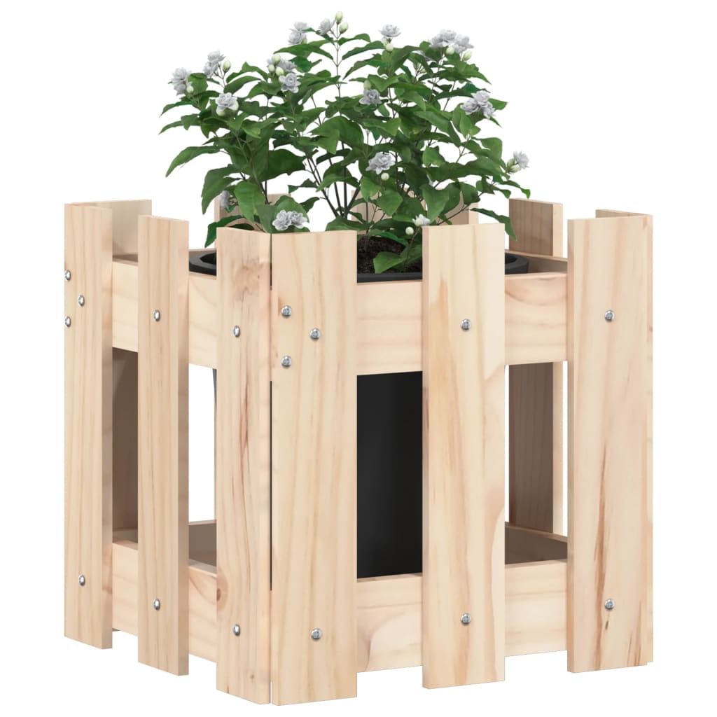 vidaXL Zahradní truhlík plotový design 30x30x30 cm masivní borovice