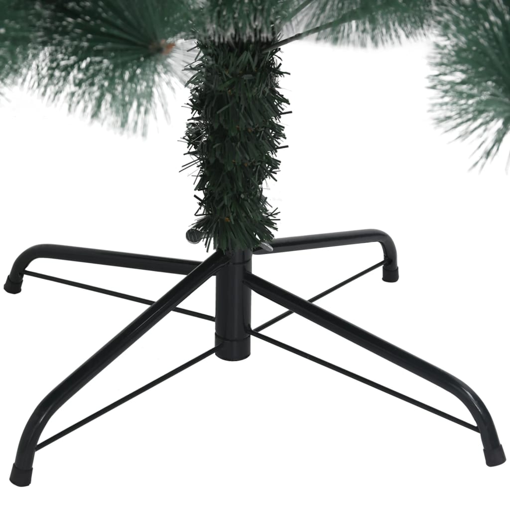 vidaXL Umělý vánoční stromek s LED a stojanem zelený 120 cm PET