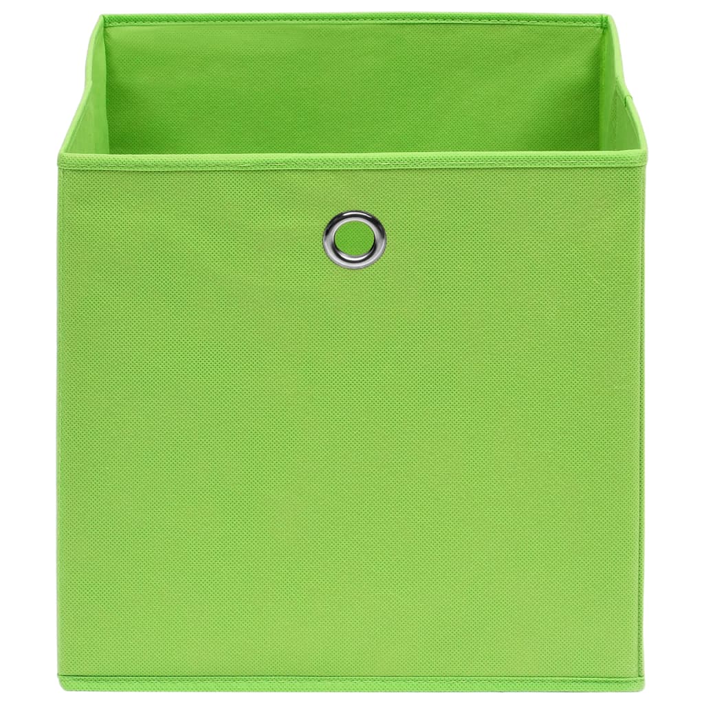 vidaXL Úložné boxy 10 ks zelené 32 x 32 x 32 cm textil