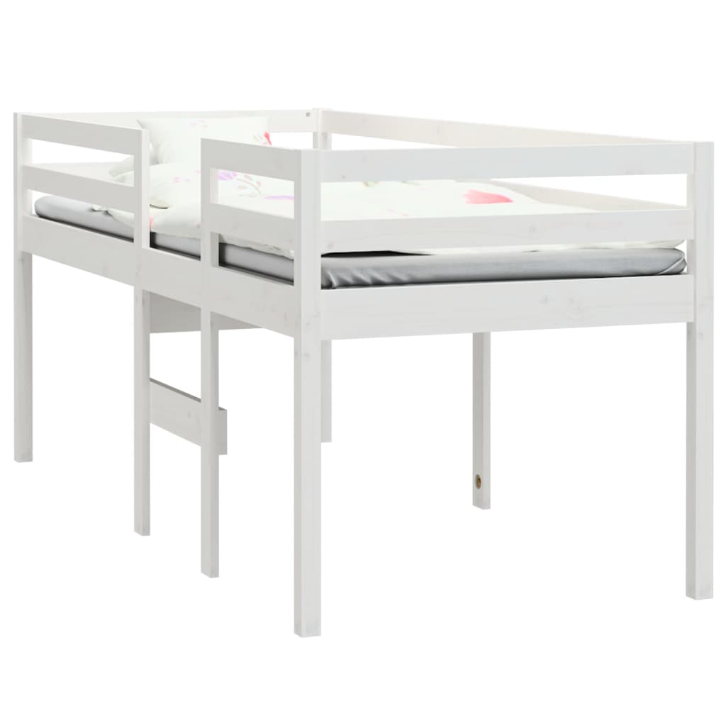 vidaXL Patrová postel bílá 80 x 200 cm masivní borové dřevo
