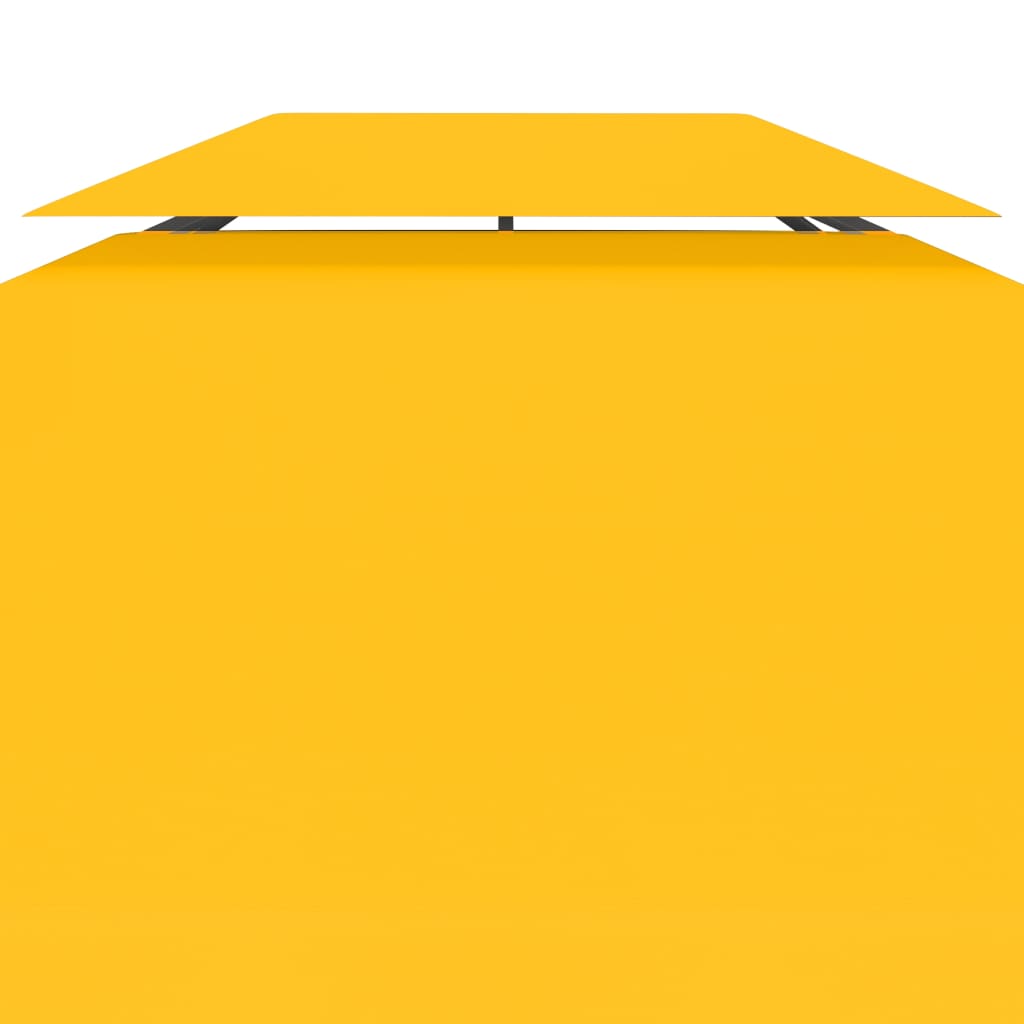 vidaXL Dvojitá střecha na altán 310 g/m² 4 x 3 m žlutá