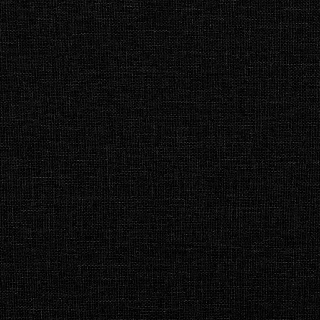 vidaXL Válenda s přistýlkou a zásuvkami černá 90 x 190 cm textil
