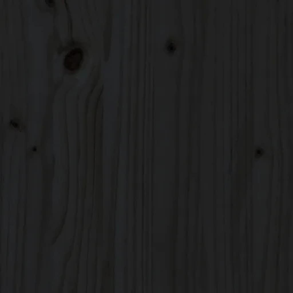 vidaXL Čelo postele černé 106 x 4 x 110 cm masivní borovice