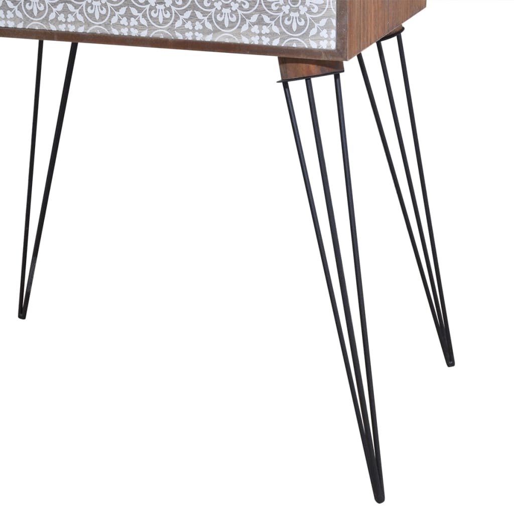 vidaXL Noční stolek s 1 zásuvkou obdélníkový hnědý