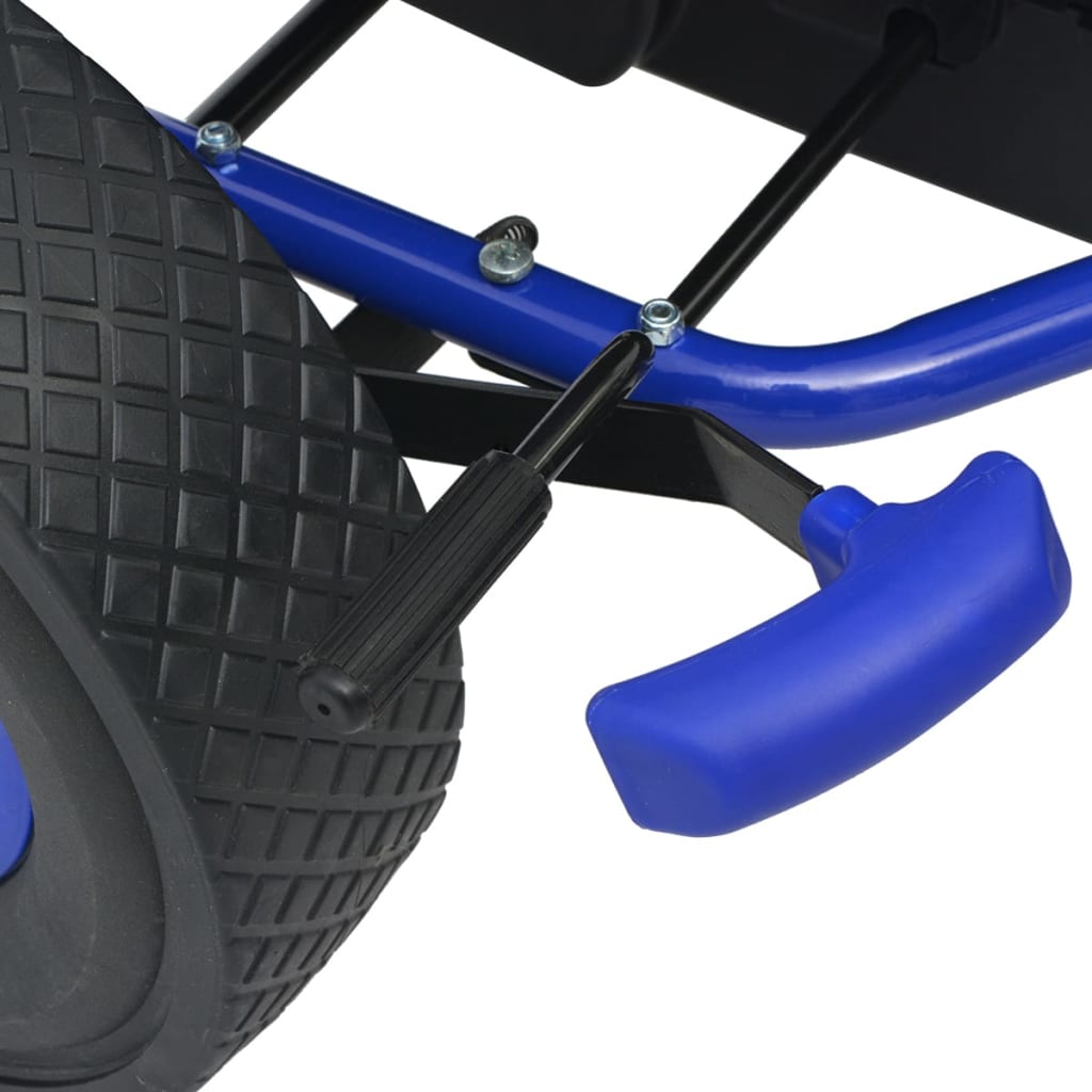 vidaXL Šlapací motokára s nastavitelným sedátkem modrá