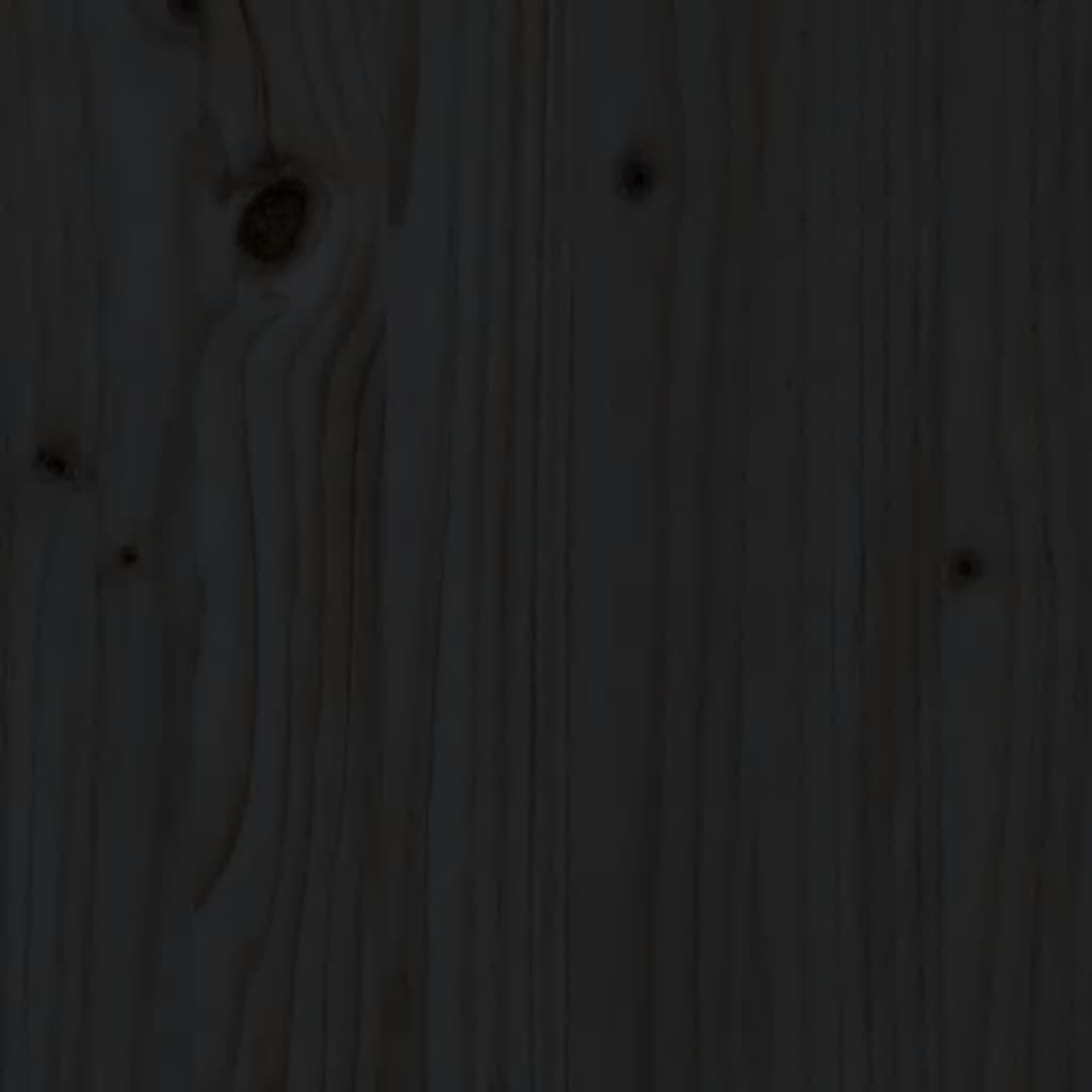vidaXL Čelo postele černé 126 x 4 x 100 cm masivní borovice