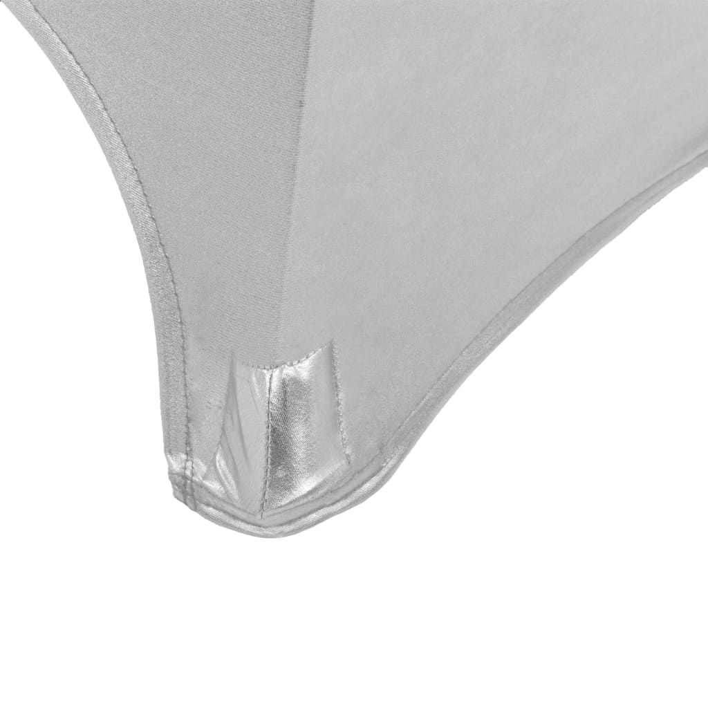 vidaXL 2 ks Elastické návleky na stůl stříbrné 70 cm