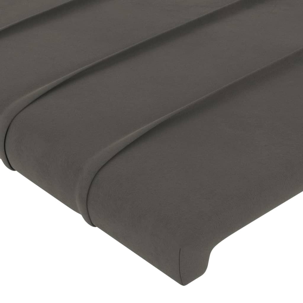 vidaXL Čelo postele typu ušák tmavě šedé 83 x 23 x 118/128 cm samet
